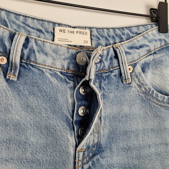 Free People We The Free Tennessee Low Rise Boyfriend Jeans Montrose Blue Size 28 - Picture 9 of 13